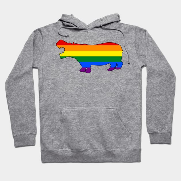 LGBTQ Pride Hippo Hoodie by dikleyt